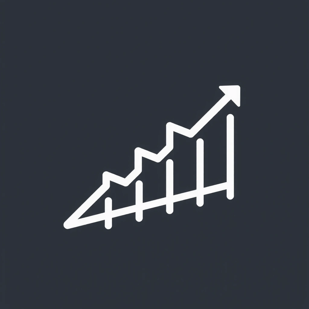Graph showing upward trend in website traffic
