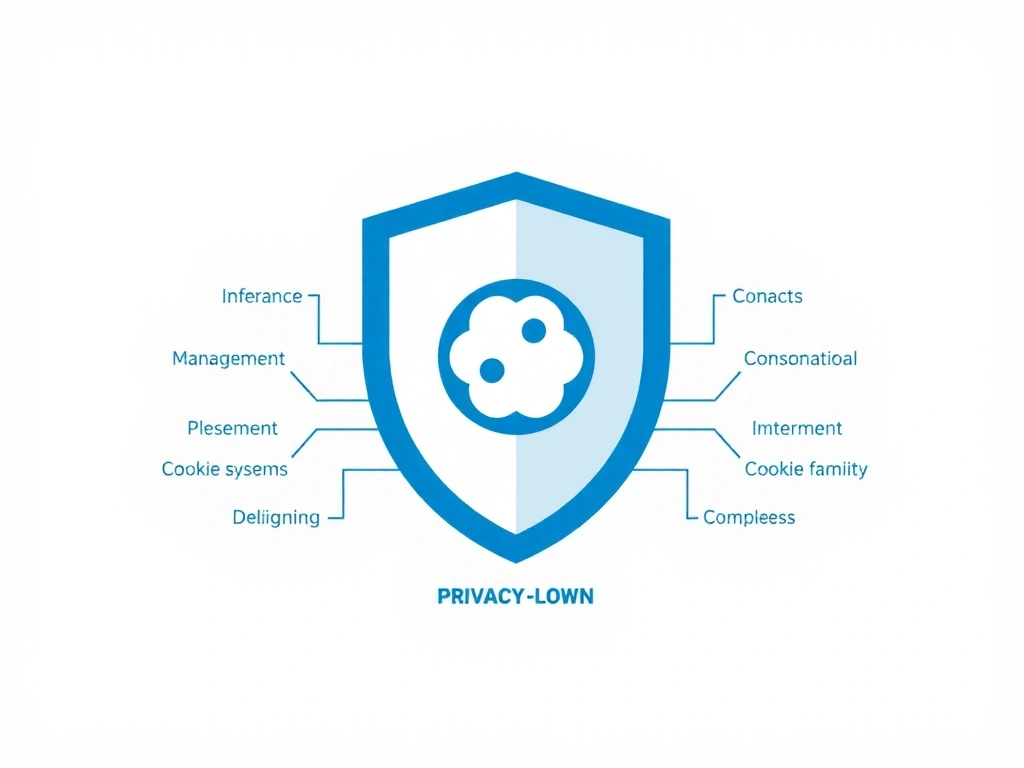 Illustration of a privacy shield protecting cookie data
