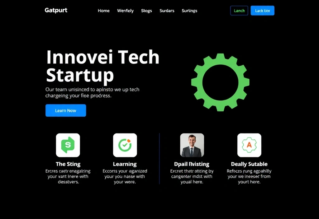 Corporate website for a tech startup