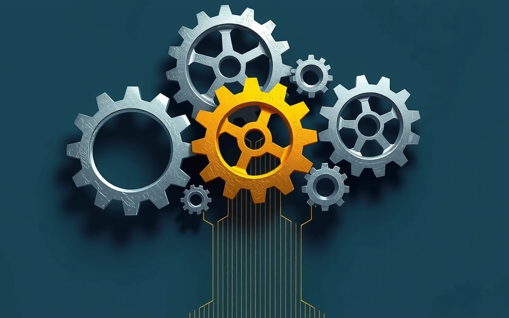 Gears turning, symbolizing ongoing website maintenance and support